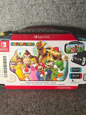 Nintendo Switch Super Mario Deluxe Travel Case Fits All Models NEW